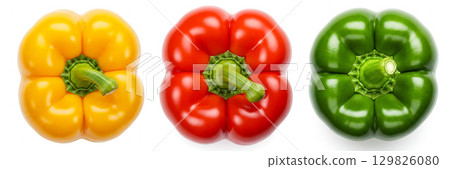 Close up top view isolated paprika Close up top view isolated paprika 129826080
