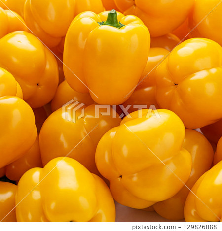 Close up yellow paprika backgrouund. 129826088