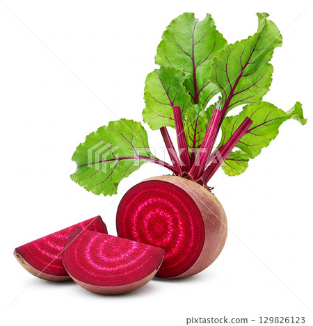 Fresh sliced beet design concept 129826123