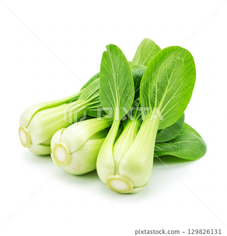 Few fresh bok choy vegetable element Few fresh bok choy vegetable element 129826131