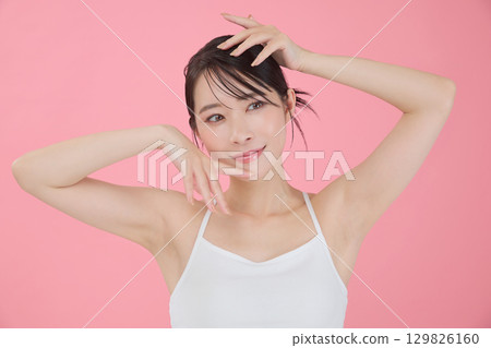 美女圖片：年輕女子肖像 129826160