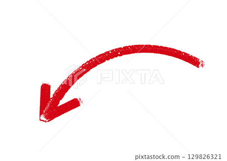 Left red crayon arrow element 129826321