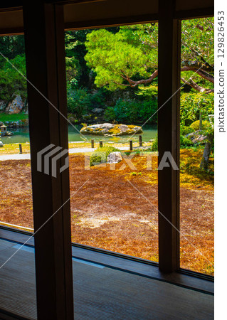 [Kyoto Scenery] Shoren-in Temple: A charming garden with Ryushin Pond 129826453