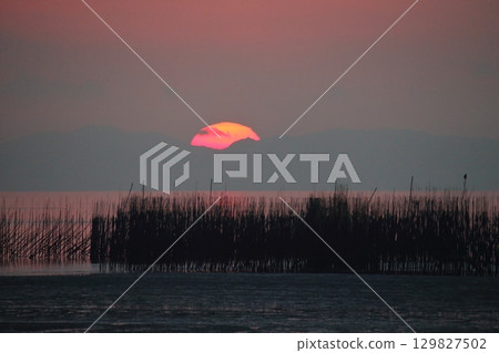 Arao City coast at dusk Arao City coast at dusk 129827502
