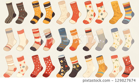 Colorful socks 129827674