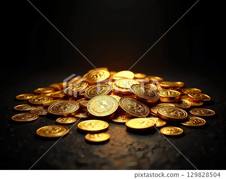 成堆的金幣 129828504