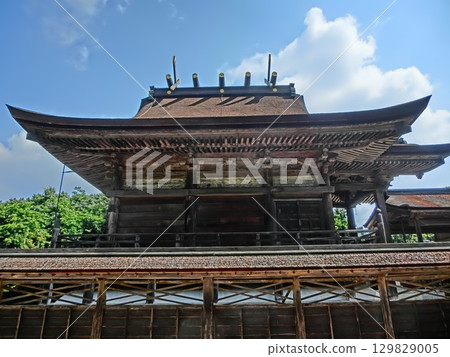 Nakayama Shrine, located in Ichinomiya, Tsuyama City, Okayama Prefecture: Main hall 129829005