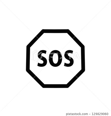 Emergency SOS Icon Emergency SOS Icon 129829060