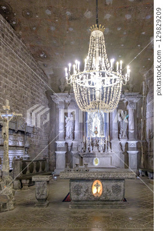 Altar in Wieliczka Salt Mine 129829209