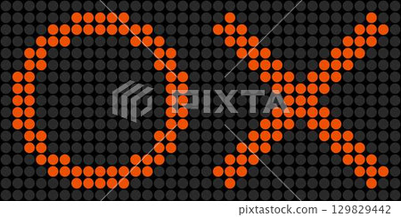 電子公告板上的 O 和 X 129829442