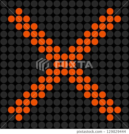 電子公告板上的十字標記 電子公告板上的十字標記 129829444