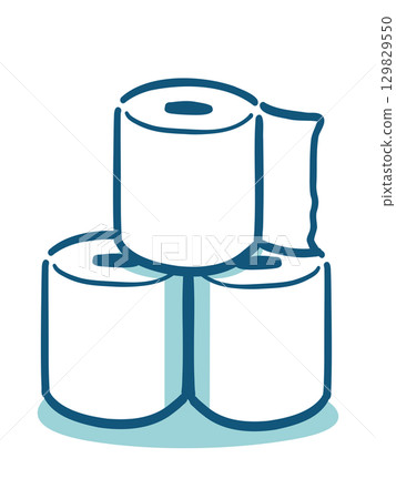 Illustration of simple toilet paper Illustration of simple toilet paper 129829550