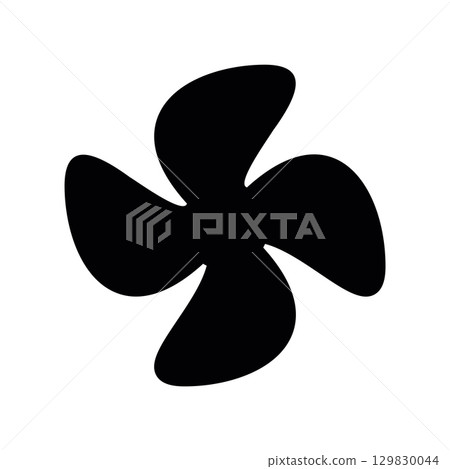 Simple black vector icon with a theme propeller 129830044