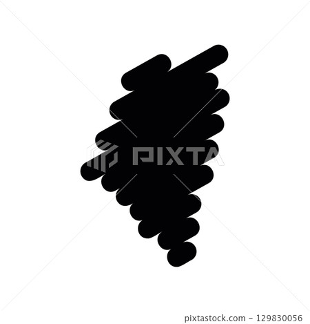 Simple black vector icon with a theme tornado 129830056