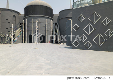 Futuristic Black Building in Boulevard, Riyadh Futuristic Black Building in Boulevard, Riyadh 129830293