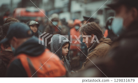 Volunteer offers care and support to refugee child during challenging times Volunteer offers care and support to refugee child during challenging times 129831679