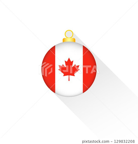 Canada National Flag Christmas Decoration. Canada National Flag Christmas Decoration. 129832208