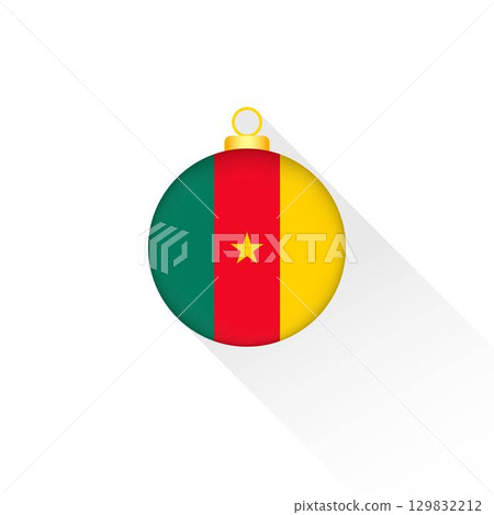 Cameroon National Flag Christmas Decoration. 129832212