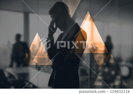 Abstract Overlapping Dark Triangles with Muted Rectangles Theme Abstract Overlapping Dark Triangles with Muted Rectangles Theme 129832216