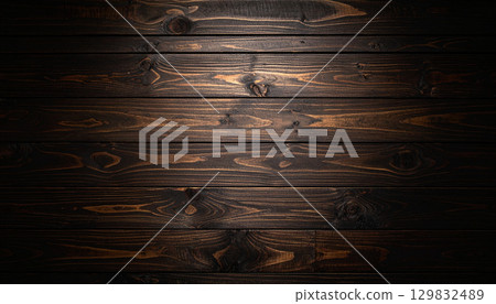 Brown wooden board background material dark brown 129832489