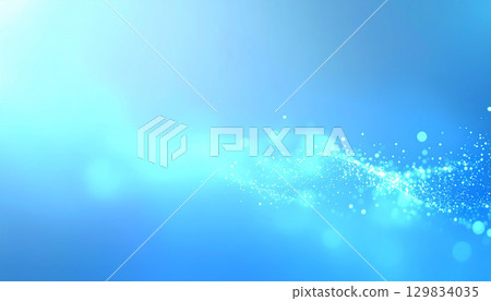 Fantastic blue background art with dancing lights 129834035