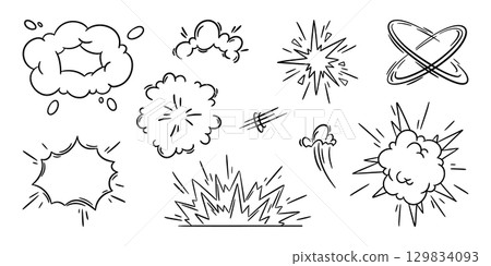 Comic pow explosion effects 129834093