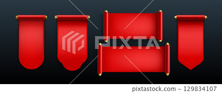 Chinese scroll paper banners 129834107