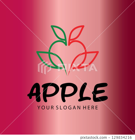 Iconic Apple Inspired Emblem Iconic Apple Inspired Emblem 129834216