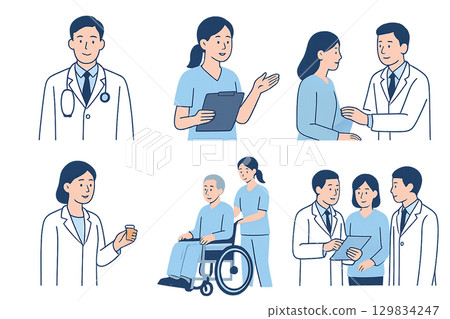 6 幅醫學插圖 129834247