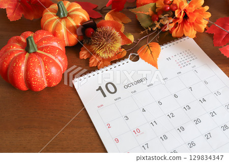 October calendar Halloween image 129834347