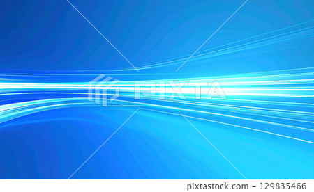 帶光的藍色能量線背景 129835466