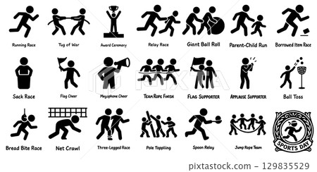 體育賽事剪影像形圖 129835529