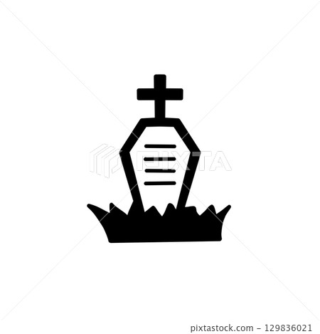 墳墓圖示 - 墓碑圖示(十字架、萬聖節、紀念碑) 墳墓圖示 - 墓碑圖示(十字架、萬聖節、紀念碑) 129836021