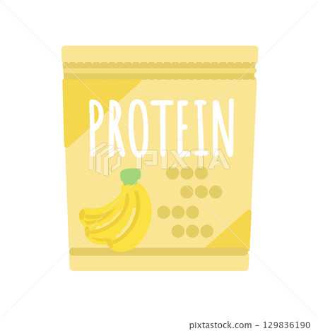 Protein in a bag (banana) illustration 129836190