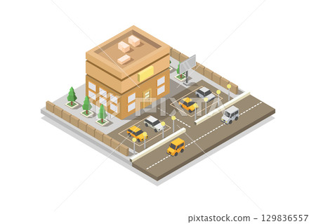 Isometric supermarket Isometric supermarket 129836557