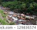 A valley along the Tanigawa River in summer 129836574