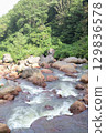 Mountain stream surrounded by fresh greenery 129836578