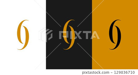 Luxury and unique number 69 logo design 129836710