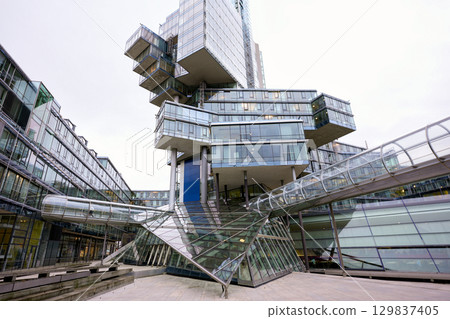 Modern glass building architecture in Hanover Modern glass building architecture in Hanover 129837405