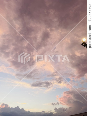 Gradation of sunset sky Gradation of sunset sky 129837798