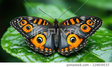 beautiful exotic mysterious. jungle india feather butterflyis 129838537