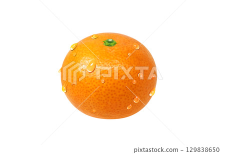 橘子插畫逼真的橘子 129838650