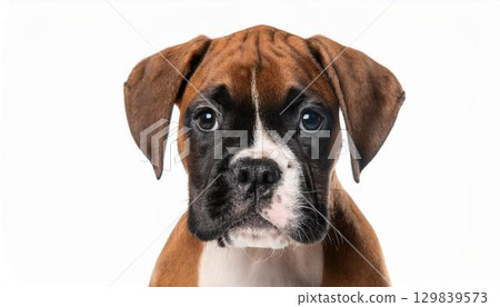 拳師犬小狗肖像 129839573