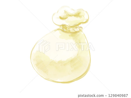 Delicious cheese, hand-drawn watercolor illustration of caciocavallo Delicious cheese, hand-drawn watercolor illustration of caciocavallo 129840987