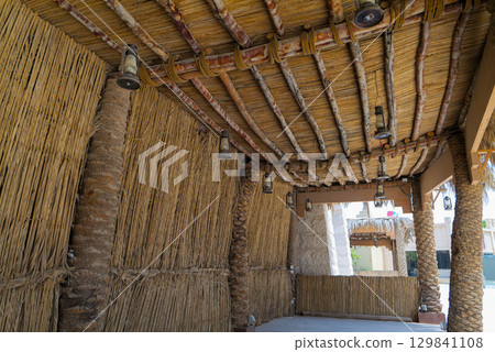 Traditional Saudi Architecture and Courtyard in Boulevard Traditional Saudi Architecture and Courtyard in Boulevard 129841108