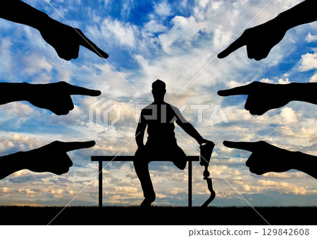 Concept of discrimination against people with disabilities Concept of discrimination against people with disabilities 129842608