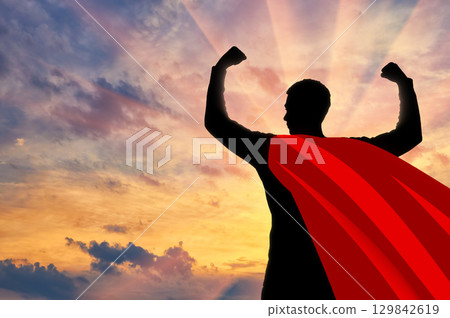 Strong and successful superhero businessman Strong and successful superhero businessman 129842619