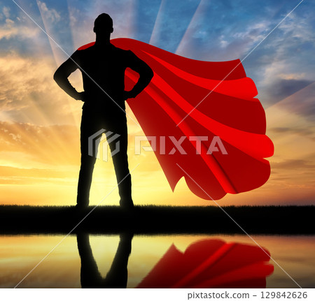 Successful strong superhero businessman Successful strong superhero businessman 129842626