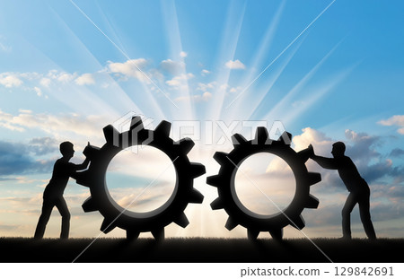 The business partnership concept 129842691