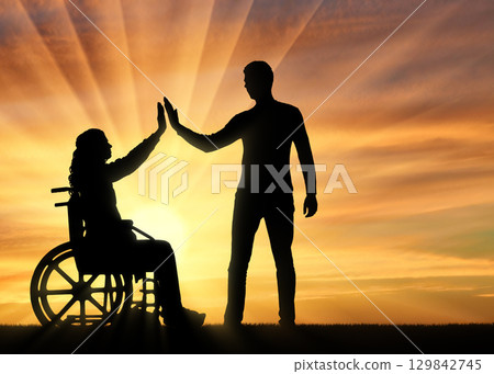 Concept of support and assistance to people with disabilities 129842745